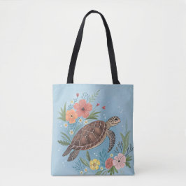 Bolsa Tote A ilustração de uma tartaruga marinha