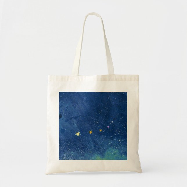 Bolsa Tote A ilustração do céu estrelado (Frente)