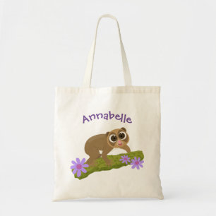 Bolsa Tote A ilustração do desenho animado das flores dos s