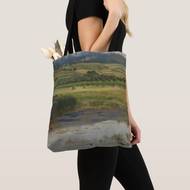 Bolsa Tote A lagoa afogada, 1887 (óleo em canvas) (Close Up)