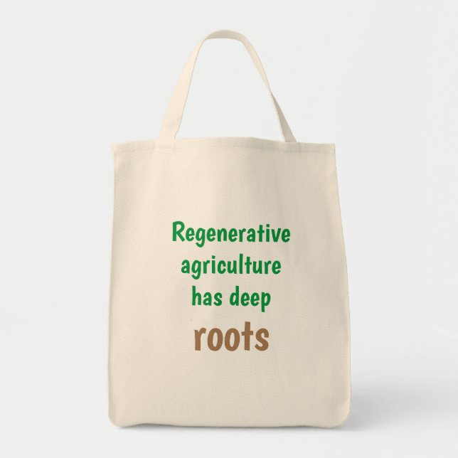 Bolsa Tote "A laguna regenerativa tem raízes profundas", mate (Frente)