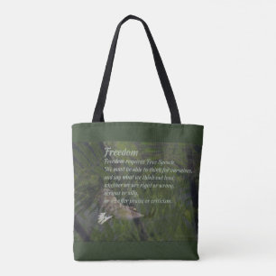 Bolsa Tote A liberdade exige a sacola da liberdade da
