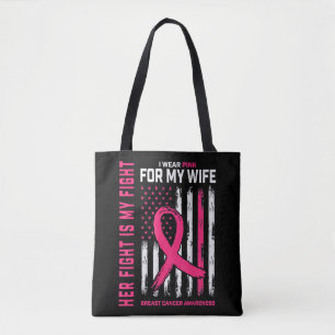 Bolsa Tote A Luta Dela É A Minha Luta, Eu Visto A Mulher Rosa