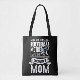 Bolsa Tote A Mãe do Filho Lineman do futebol