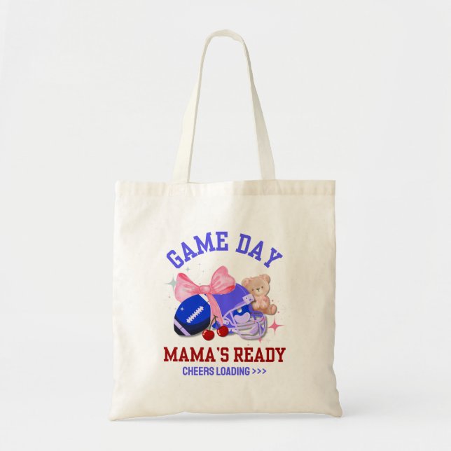 Bolsa Tote A MÃE DO JOGO DE Futebol DA Mãe ESTÁ PRONTA (Frente)