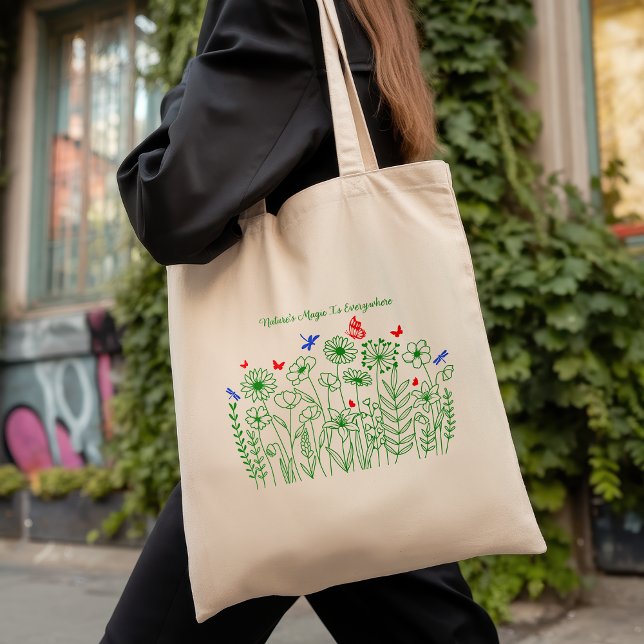 Bolsa Tote A magia da natureza é em todos os lugares (Criador carregado)
