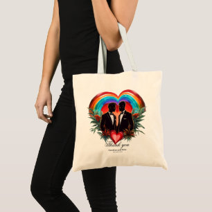 Bolsa Tote A magia do momento: elegante gay silhuetas