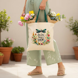 Bolsa Tote A Magia do Primavera floral
