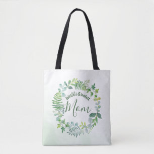Bolsa Tote A maior mãe do mundo de Greenery Wreath
