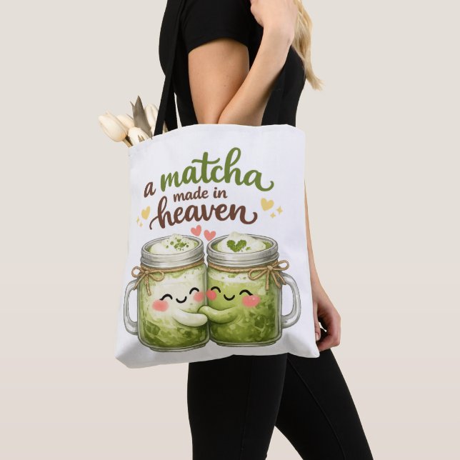 Bolsa Tote A Matcha Made in Heaven Cute Funny Pun (Close Up)