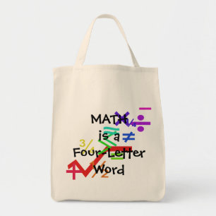 Bolsa Tote A matemática é uma barra de ferramentas de palavra