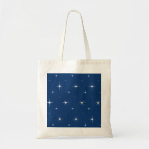Bolsa Tote A Matiz Azul Profundo, Sodalita e Estrelas Espalha
