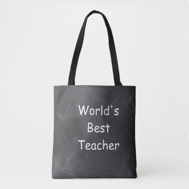 Bolsa Tote A melhor ideia de Design de quadro de professores  (Frente)