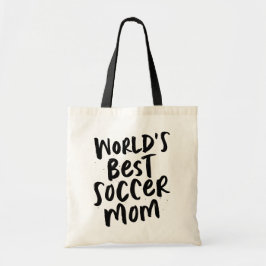 Bolsa Tote A melhor mãe de futebol do mundo do tipo preto de 