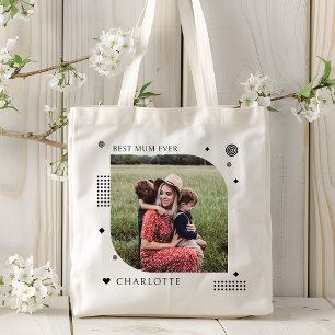 Bolsa Tote A melhor Mãe de sempre da tendência de fotos moder