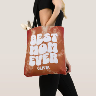 Bolsa Tote A Melhor Mãe Personalizada, Nunca Marrom Tie Dye
