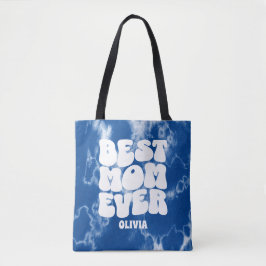 Bolsa Tote A Melhor Mãe Personalizada Tente Azul