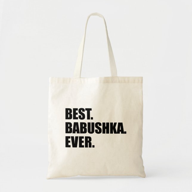 Bolsa Tote A melhor sacola da avó do russo de Babushka nunca (Frente)