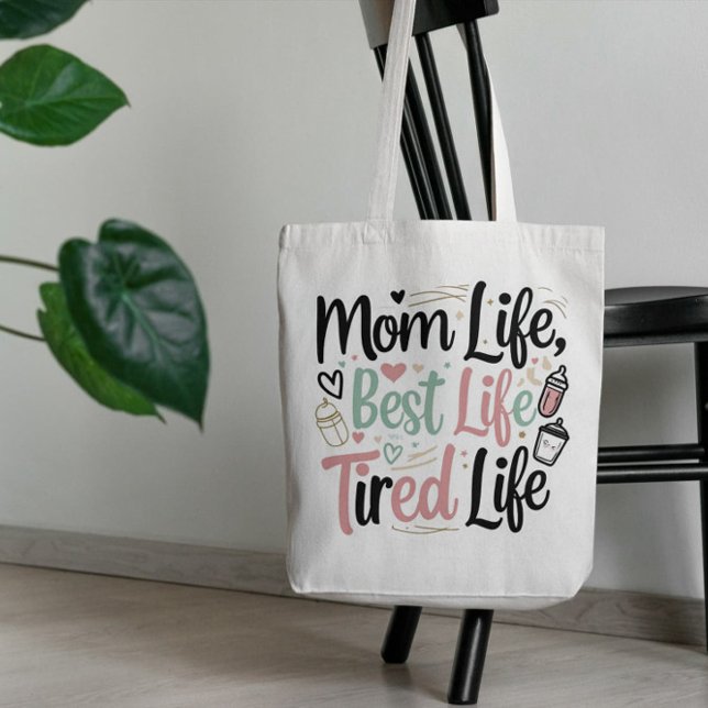 Bolsa Tote A melhor vida da mãe engraçada. (Criador carregado)
