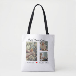 Bolsa Tote A melhor vovó de colagem fotográfica que te amamos