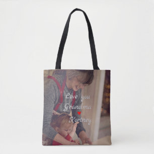 Bolsa Tote A melhor vovó de colagem fotográfica que te amamos