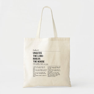 Bolsa Tote A Menos que o Senhor Construa Sacola Salmo 127