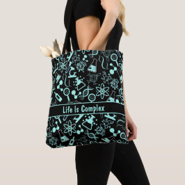 Bolsa Tote a moderna bioquímica azul do aqua é complexa