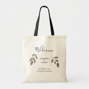 Bolsa Tote A moderna elegante aquarela deixa o casamento de b