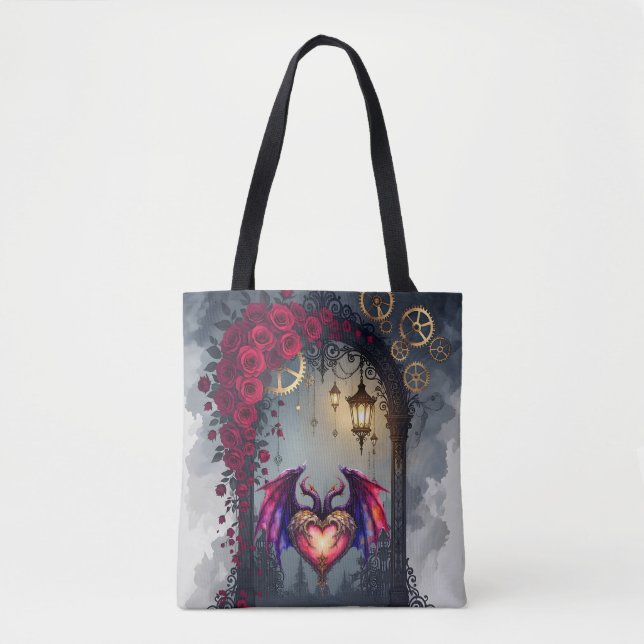 Bolsa Tote A Moonlit Invitation –Love Turns the Gears of Time (Frente)