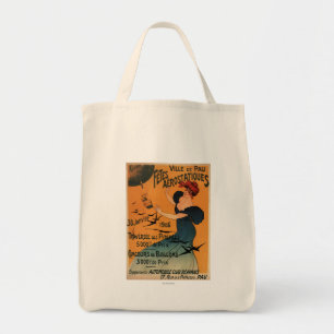 Bolsa Tote A mulher Vermelho-Dirigida espera o poster dos