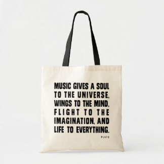 Bolsa Tote A música dá uma alma ao universo