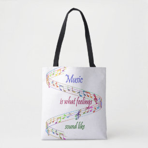 Bolsa Tote A música é o que os Sentimentos Parecem Inspirador