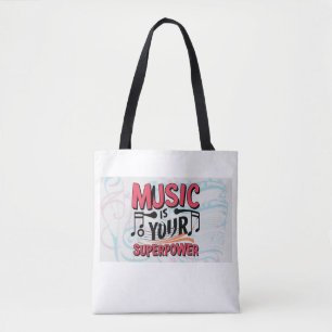 Bolsa Tote A Música é Seu Superpoder opção 2