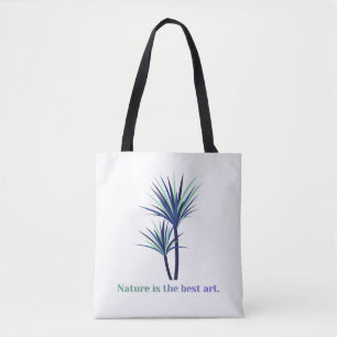Bolsa Tote 'A Natureza É A Melhor Arte' Botânico