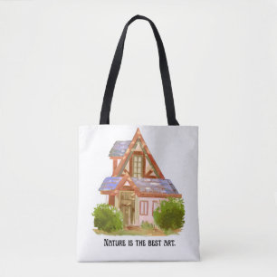 Bolsa Tote 'A Natureza É A Melhor Arte' Ilustrações Caprichos