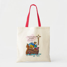 Bolsa Tote A neta de Arca do Batismo Noah Personalizada