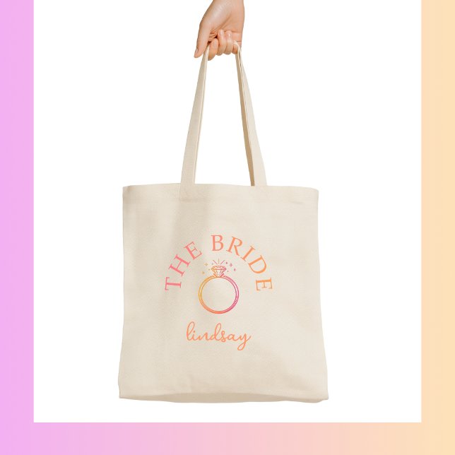 Bolsa Tote A Noiva! Festa de Despedida de Solteira (The Bride! Ring Bachelorette Party Tote Bag)