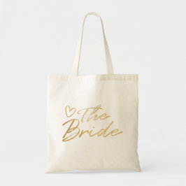 Bolsa Tote A noiva - sacola Dourado da folha do falso