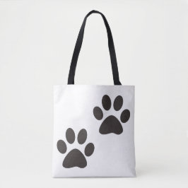 Bolsa Tote A pata bonito imprime a sacola animal do gato do