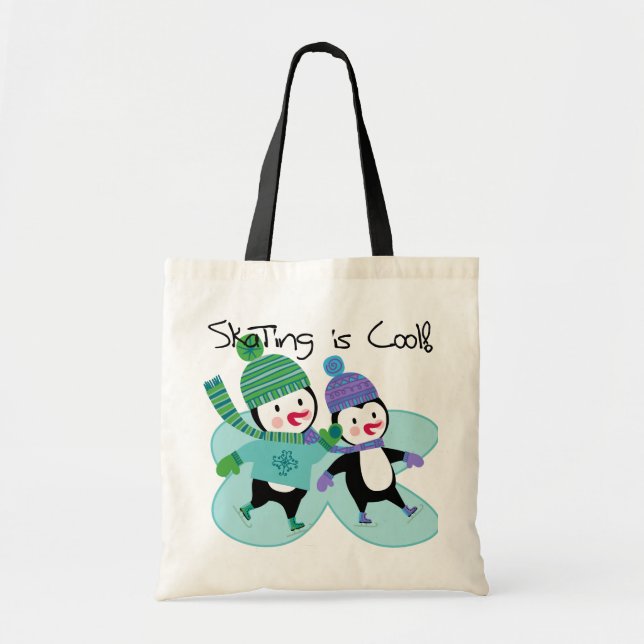 Bolsa Tote A patinagem dos pinguins é legal (Frente)