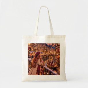 Bolsa Tote A Pequena Garota Viajante Colmar Natal Canvas