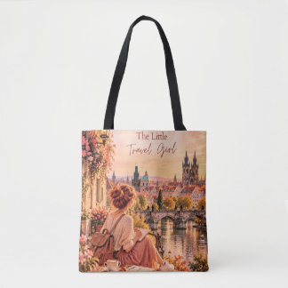 Bolsa Tote A Pequena Menina Viajante Ombro Rio Praga