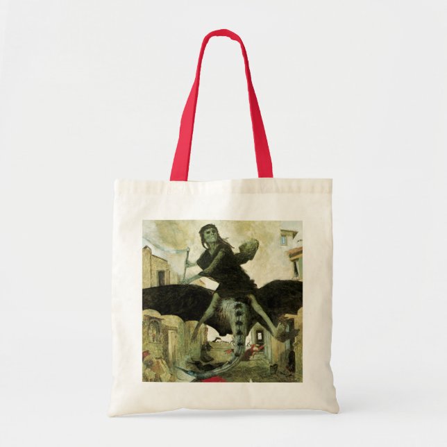 Bolsa Tote A peste de Arnold Bocklin, simbolismo venenoso (Frente)