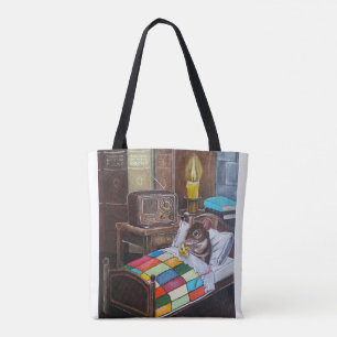 Bolsa Tote A Pintura A Transmissão da Meia-Noite por Alfred F