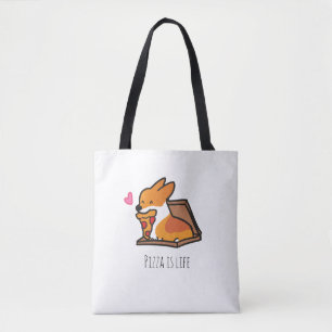 Bolsa Tote A pizza é o saco   CorgiThings do Corgi da vida