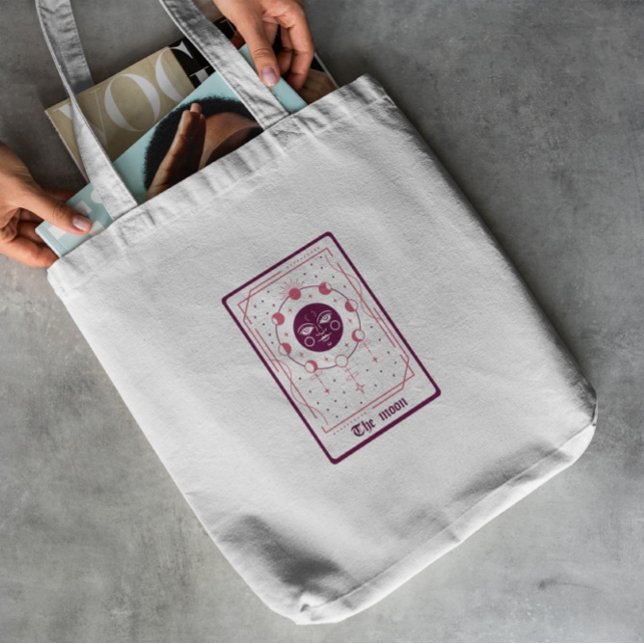 Bolsa Tote A Placa de Tarot da Lua (Criador carregado)