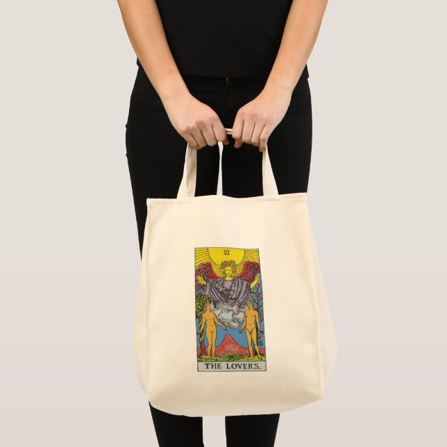 Bolsa Tote A Placa Tarot Dos Amantes Começa A Ler O Saco De T (Frente (produto))