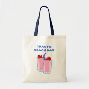 Bolsa Tote A praia cor-de-rosa do verão dos daiquiris bebe o