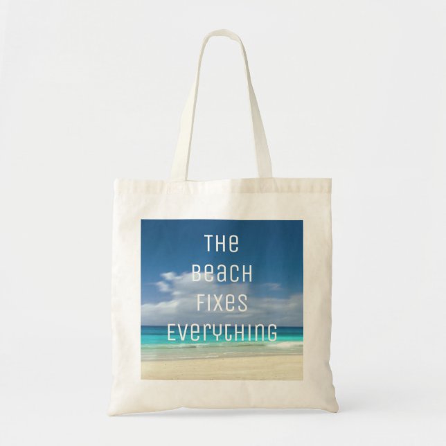 Bolsa Tote A Praia Corrige Tudo (Frente)