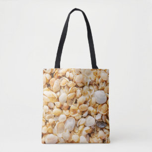 Bolsa Tote A praia de verão texturizou Seashell.